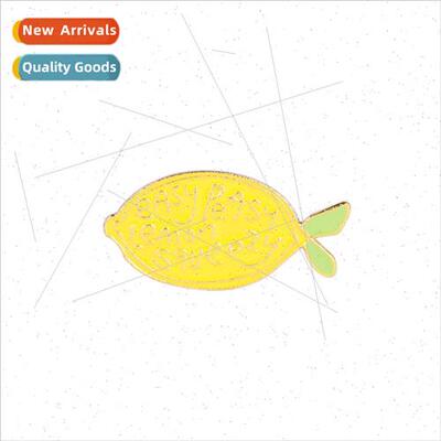 Creative Easy Peasy Lemon Squeezy Lemon Drop Oil Alloy Badge