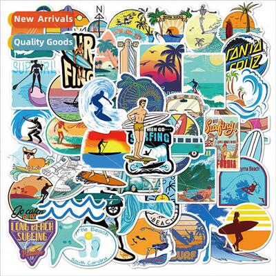 50pcs of summer beach surf graffiti stickers luggage trolley