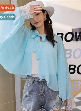New chiffon lace summer sun shawl light and breathable outdo