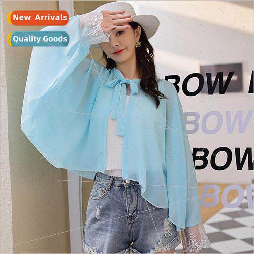 New chiffon lace summer sun shawl light and breathable outdo