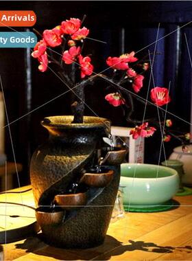 L27 Creative Ornament ght xury Flowing Water Vase Resin Craf