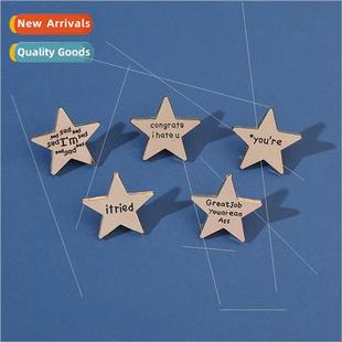 metal badge letters New jewelry elements pentagram bag star