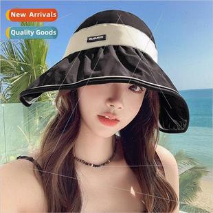 sunscreen fashion female holl brim summer large Hat vinyl