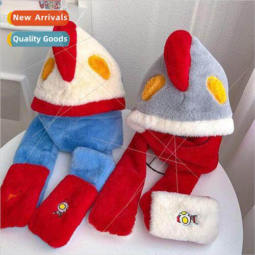 Childrens hat scarf one baby scarf gloves three-piece fall a