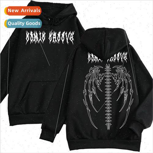 2021 Dark Style Sweatshirt Womens Hoodie Goth Couple Hip Hop