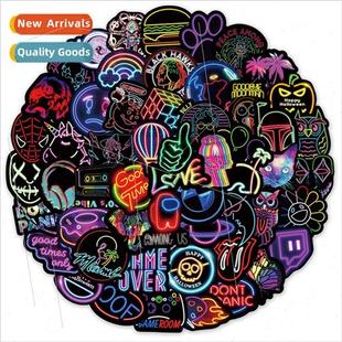 stickers suitcase guitar 100 computer graffiti car wate neon