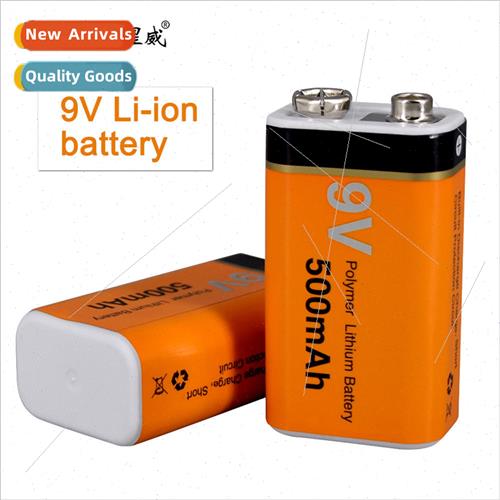 Rechargeable Battery 9V thium Battery 500 mA Wireless Microp