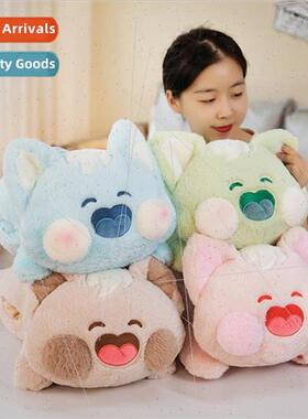 New cute doo-doo cat pillow hand warmer soft cute kitten plu
