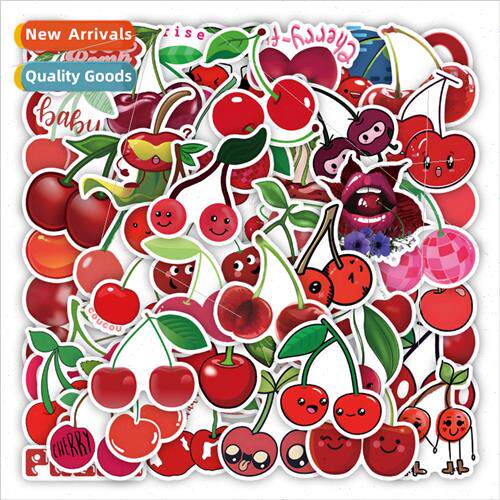 50 new cherry cartoon stickers decorative water cup luggage