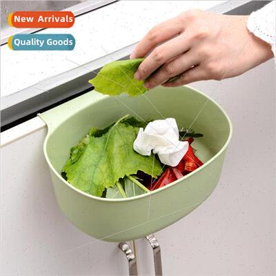 Large kitchen garbage can cabinet door hanging type without