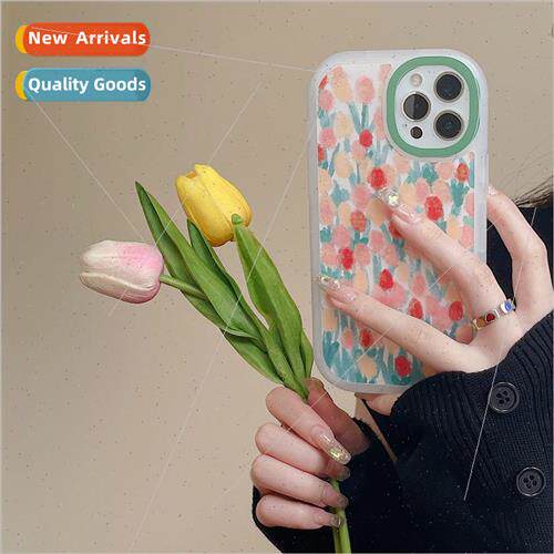 适用 iphone13pro max oil painting tulip apple 12 phone case