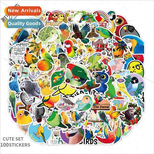 100 cartoon flying animals parrot doodle stickers scooter he