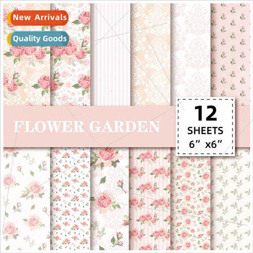 12 sheets/pack Toyo Pink Flowers Morning Mist Garden Series