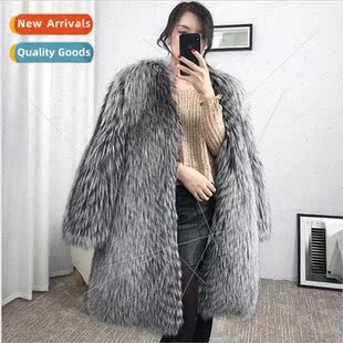 imitation fox medium winter length womens new coat 2022 fur