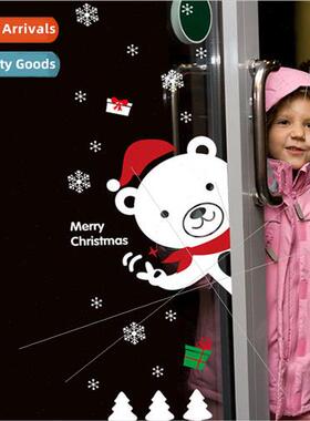 XH-0823 Christmas wall stickers shopping mall  decorations w