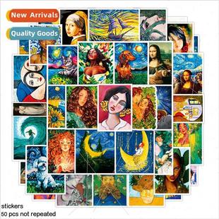 Painting Van Stickers Vintage Stick Creative Oil Art Gogh