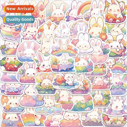 50 cartoon rainbow rabbit graffiti stickers personalized dec