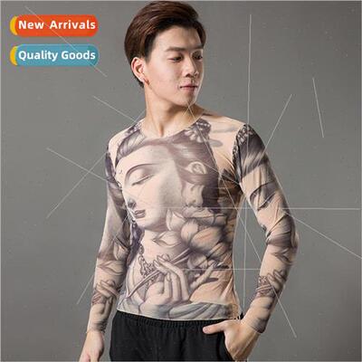 Tattoo Clothes Men Summer Social Tight Printing Vest Couple