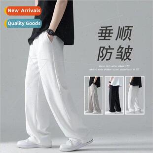 Summer white pants mens senior sense of gang handsome straig