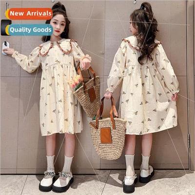 2023 new childrens clothing girls fashion dress spring  of m