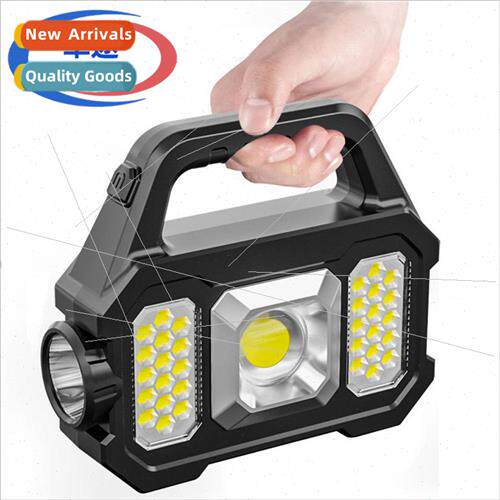Multi-function portable searchlight outdoor solar rechargeab