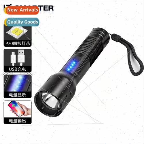P70 strong light aluminum alloy electric show USB rechargeab