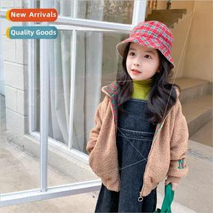 winter new wool fall thickened lamb and girls 2021 boys