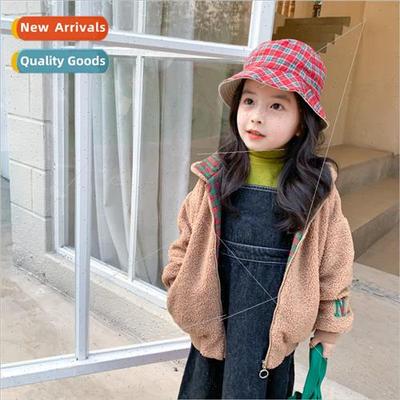 2021 fall and winter new boys and girls lamb wool thickened