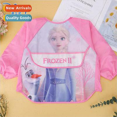 Childrens smock thin waterproof baby apron eating bib auxili