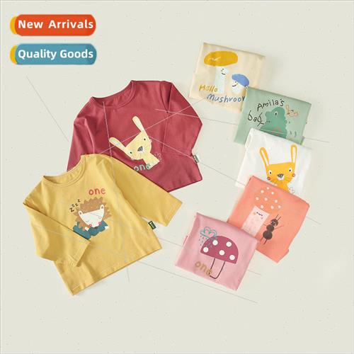 2024 spring new men and women baby solid color cartoon print