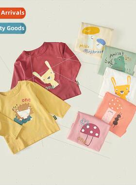 2024 spring new men and women baby solid color cartoon print