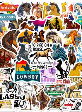 50 galloping horse cute pet cartoon stickers kindergarten pe