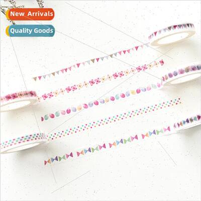 New hand-torn 15  of washi tape dividing line stickers 0.8cm