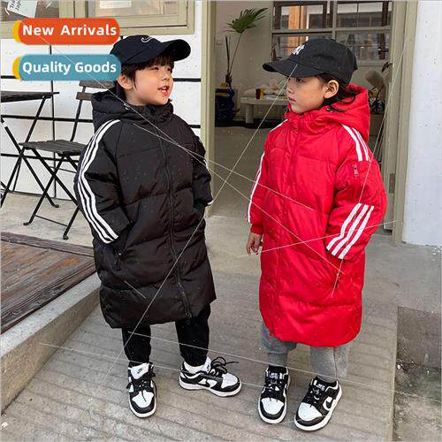 New childrens down jacket boys and girls over the knee in th