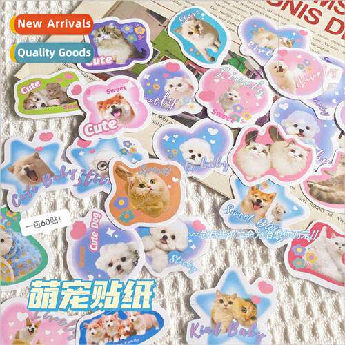 Cute pet stickers 60 high value cute dog cat expression pack