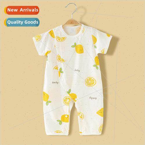 Baby clothes summer thin suit baby summer bamboo fiber onesi