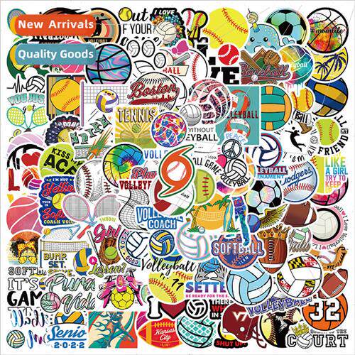 100 not repeated ball luggage stickers laptop cell phone wat