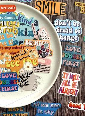 Cartoon inspirational text English stickers waterproof car s