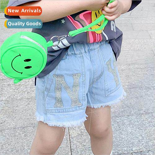 girls shorts summer new childrens 适用eign baby jeans Korean