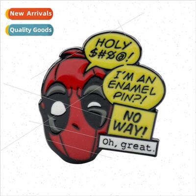 Movie  Avengers Deadpool cartoon pin badge cowboy bag access