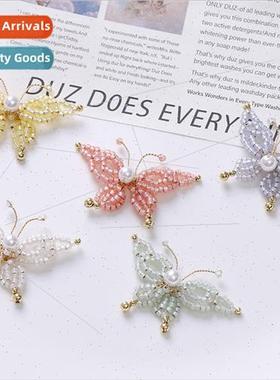 Ancient  aesthetic fairy pearl simulation butterfly diy hand