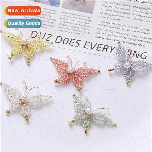 Ancient  aesthetic fairy pearl simulation butterfly diy hand
