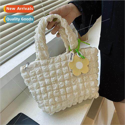Korea bubble shoulder bag 2022 new fashion pleated handbag g