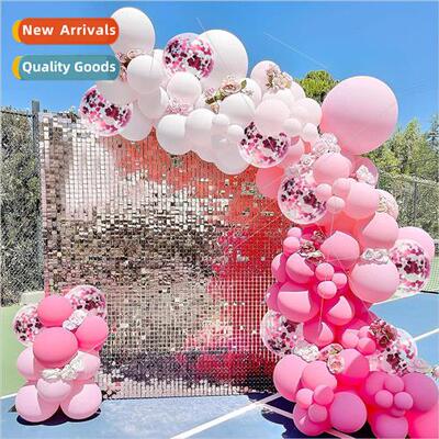 New macaron rose red latex balloon package proposal layout w