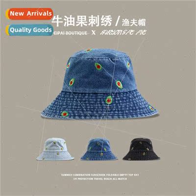 Cowboy fisherman hat female hundreds of simple avocado embro