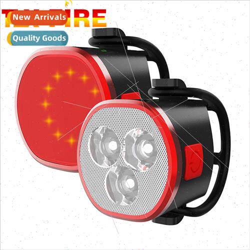 Set Bike ghts ght Riding Warning Front Tail ght Combo LEDUSB