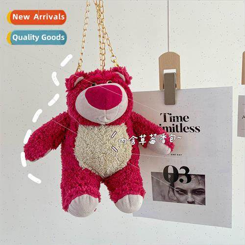 Japanese cartoon plush plush doll toy strawberry bear bag wo