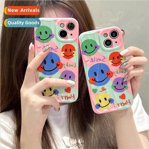 Niche Graffiti Colorful Smiley Apple 13 Phone Case iPhone 14