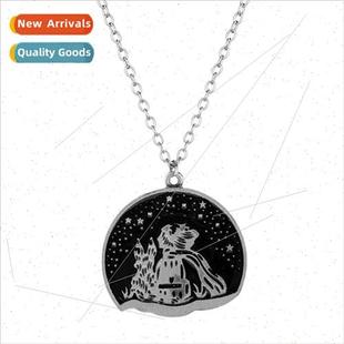 fox planet star Cartoon necklace little prince cute