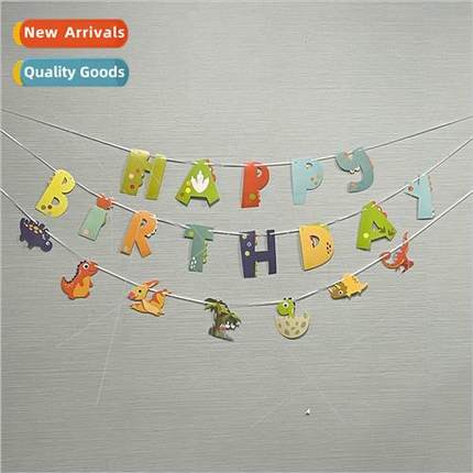ins cartoon paper dinosaur theme birthday party happy birthd
